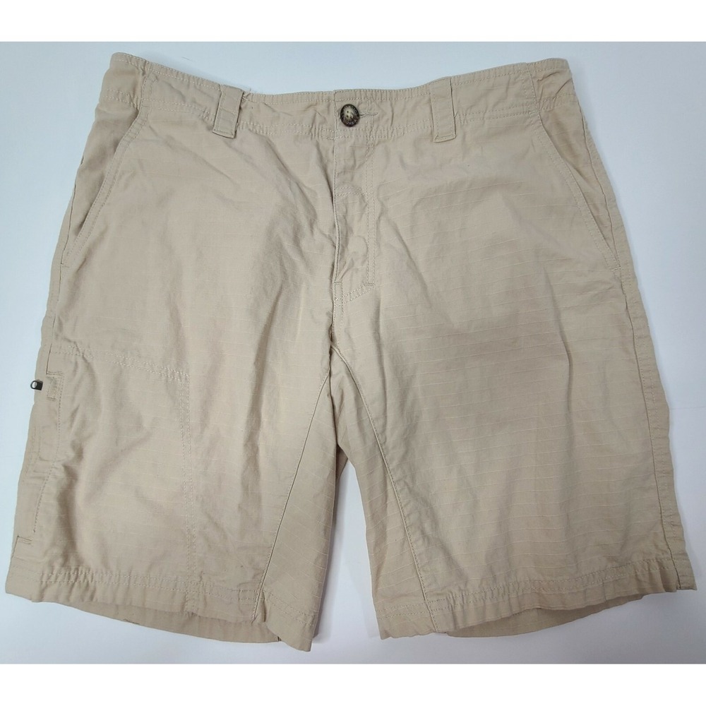 Columbia Flat Front Men's Size 36 cotton Casual Shorts Khaki 11" insem